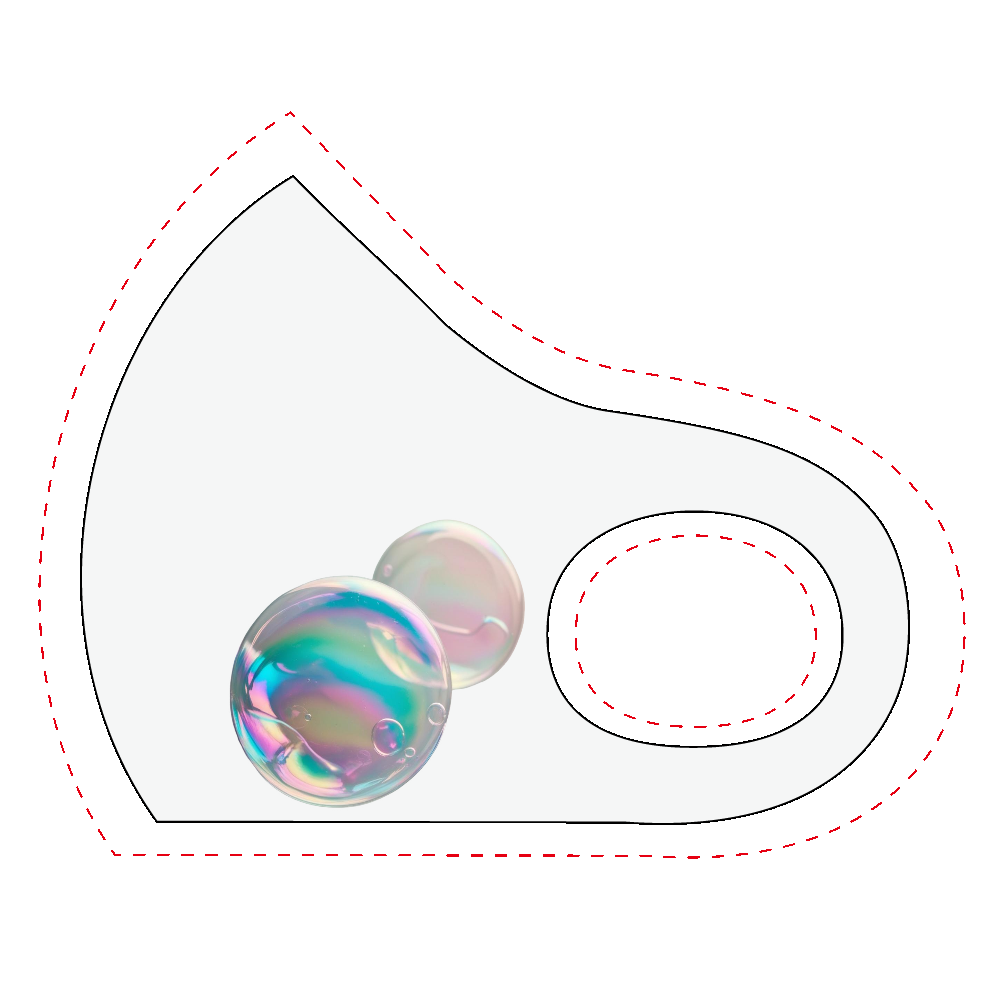 スポーツマスク「シャボン玉」