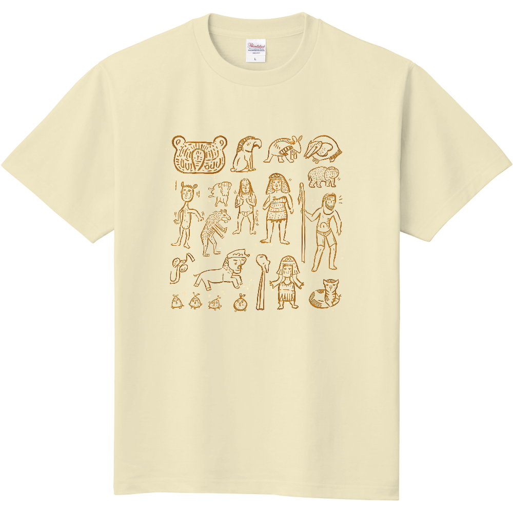 ピラミッドの中で見つかった壁画のTシャツ