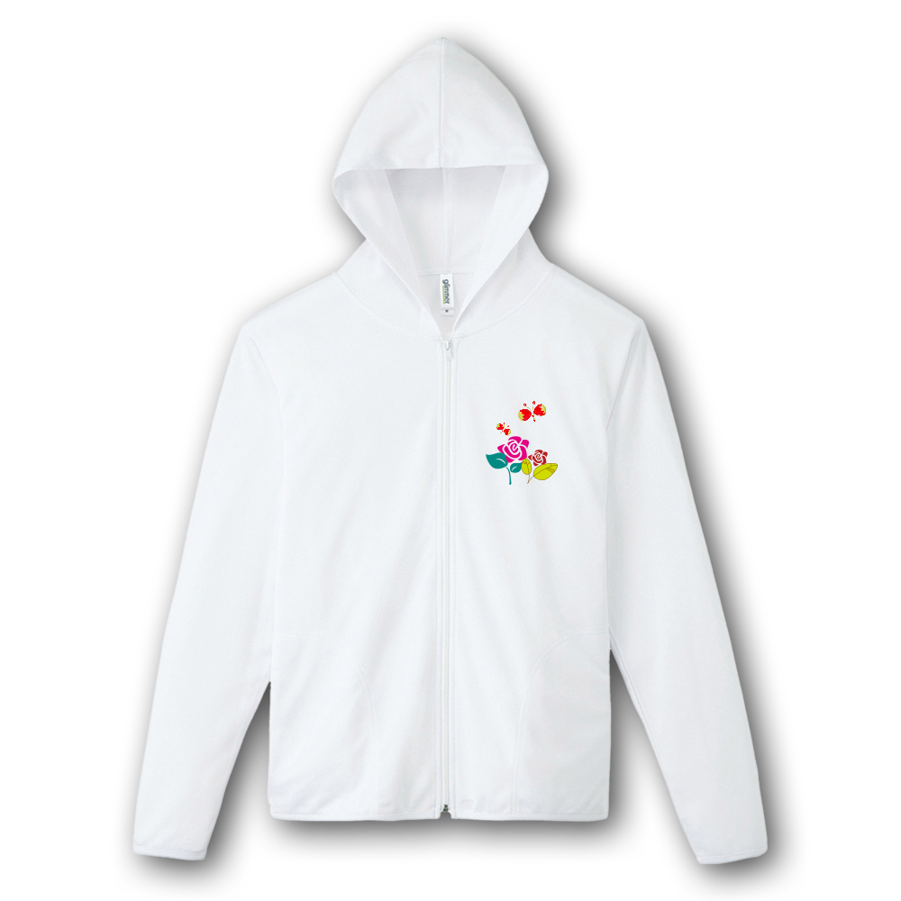 お花と蝶々 パーカー