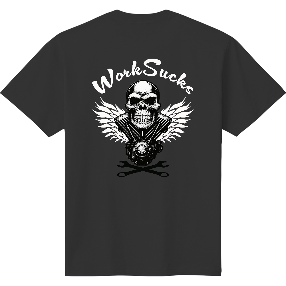 ゴリラのイカついバイクT(work sucks)