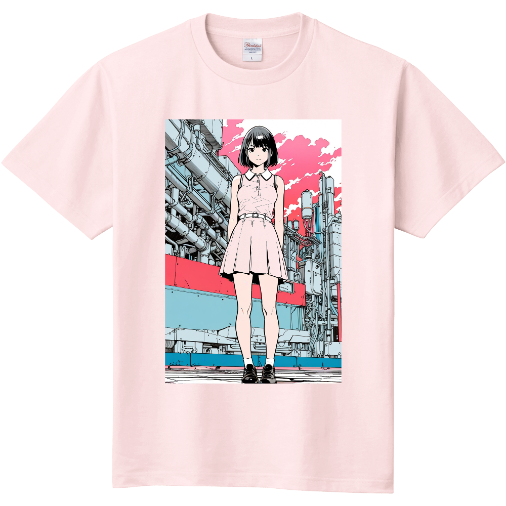 工場に来た女性のTシャツ
