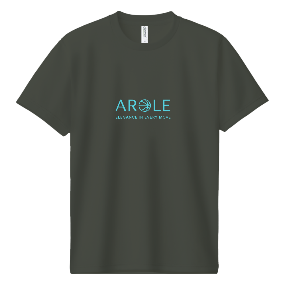 AROLE ロゴTシャツ(ブラック/ドライタイプ)
