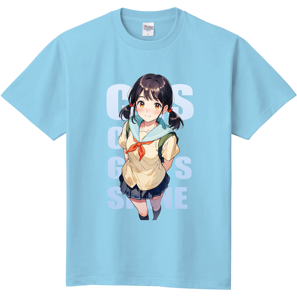 制服の女性のTシャツ