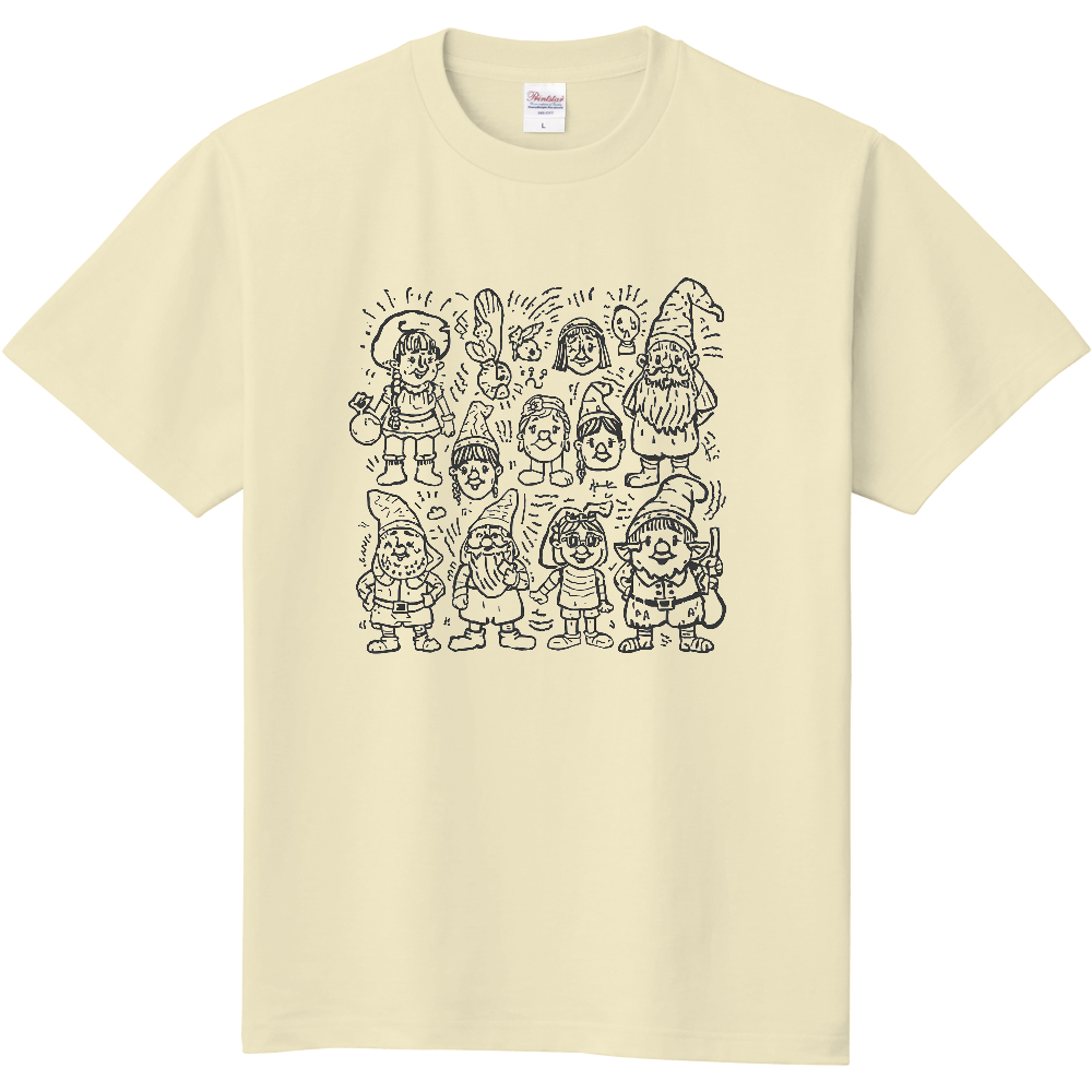 版画の小人のＴシャツ