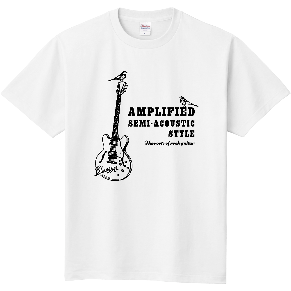 セミアコースティックギターとハクセキレイ BK