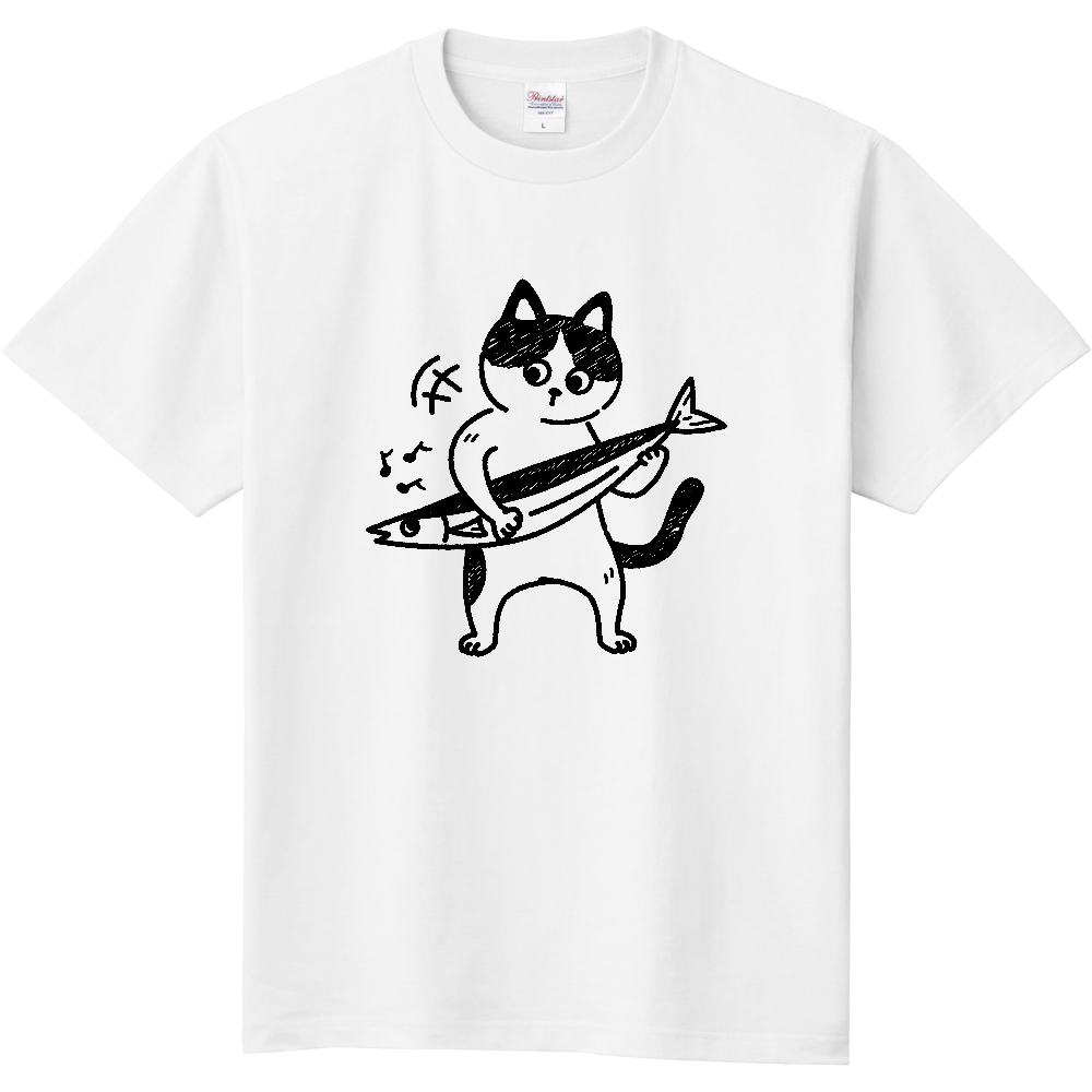 秋刀魚（さんま）弾きのハチワレ君！