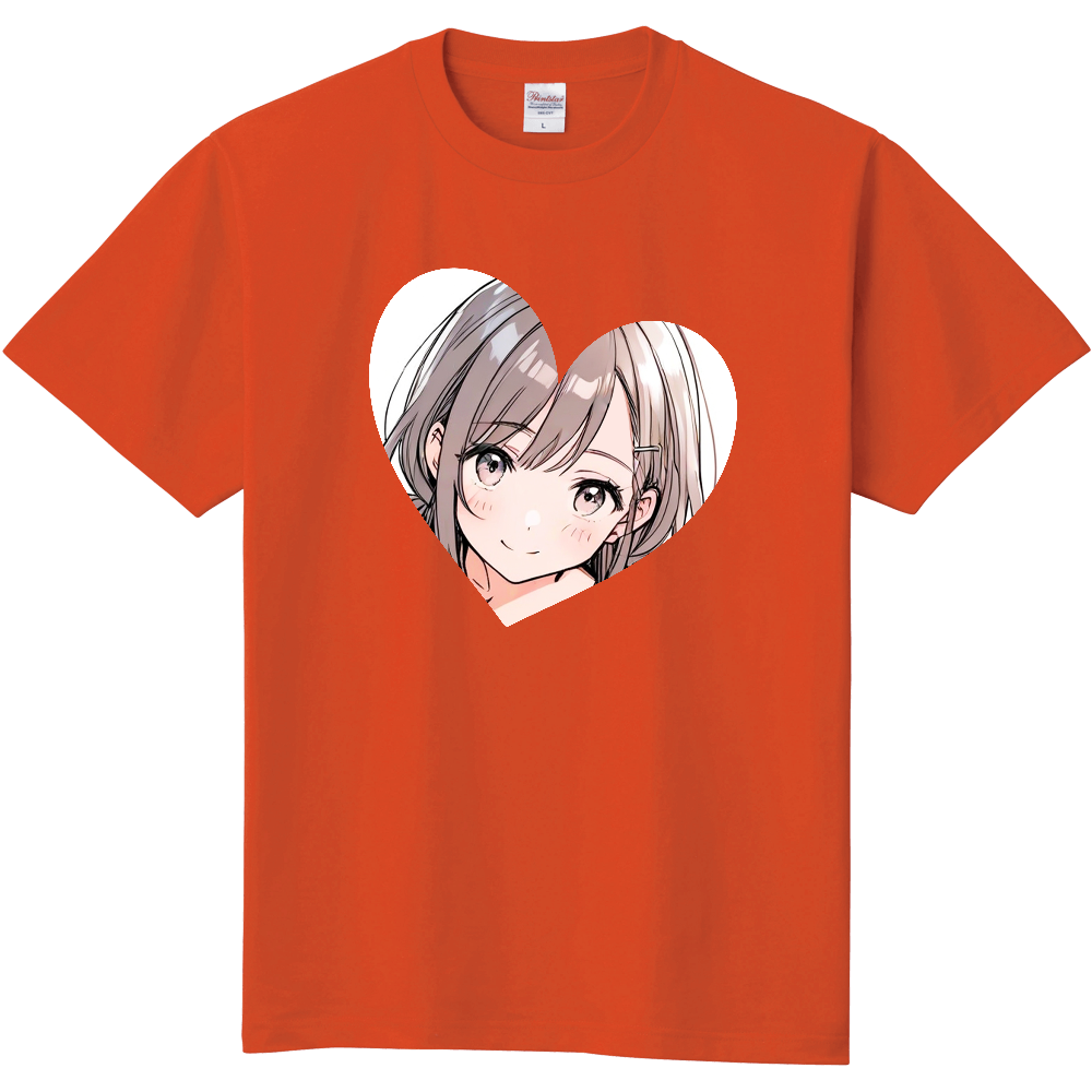 ハートマークの女の子のTシャツ
