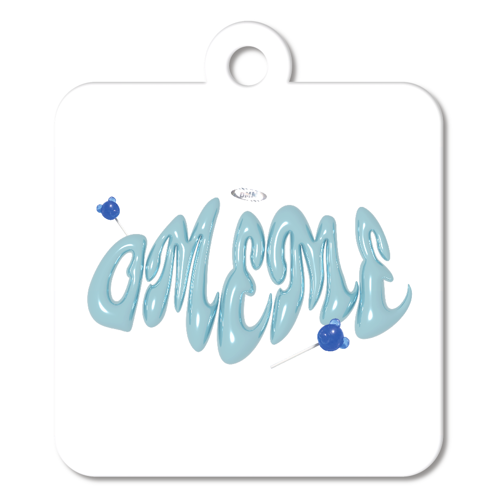 0MEME デザインアクリルキーホルダー