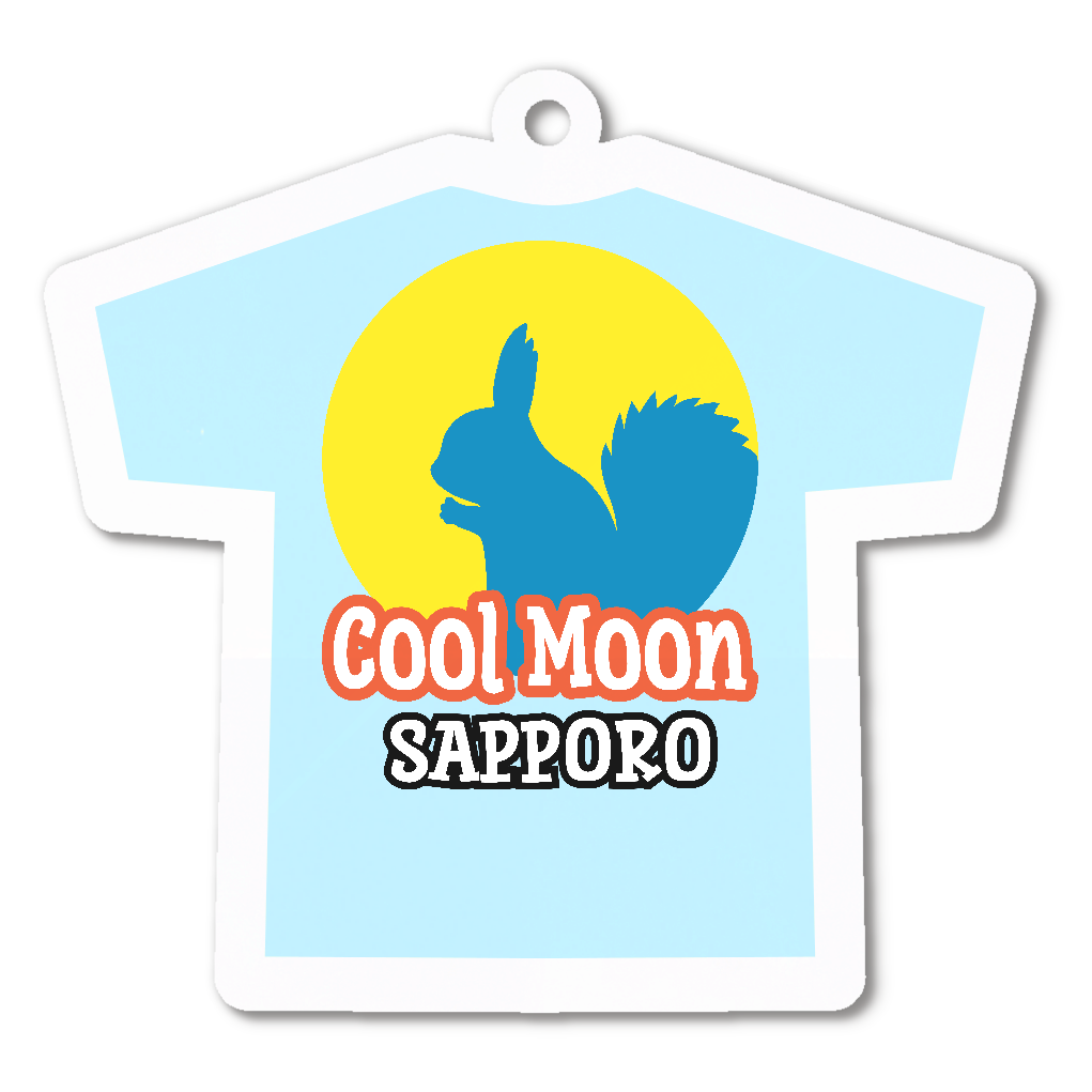 アクリルキーホルダー オリジナルロゴ(水色Tシャツ)6cm