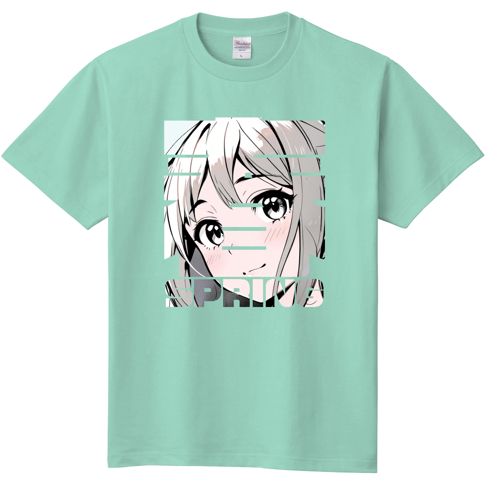 春の女性のイラスト