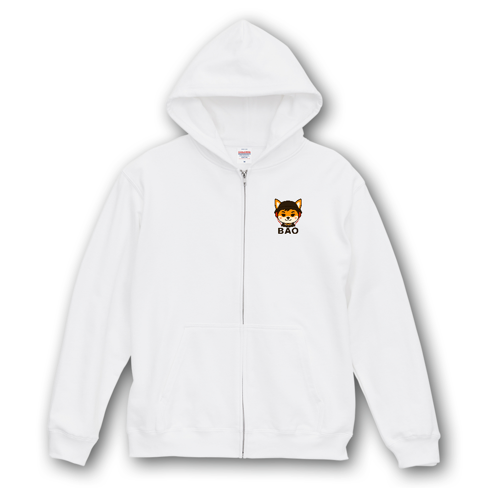 BAO キツネロゴ①　ジップアップパーカー
