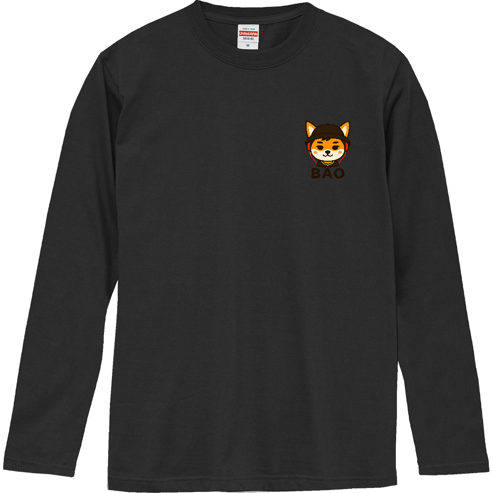 BAO キツネロゴ①　長袖Tシャツ