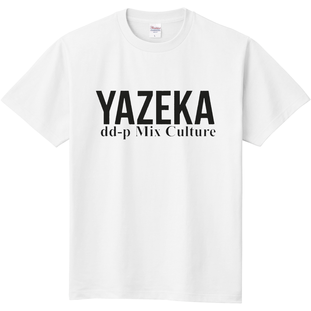 53ホワイト【YAZEKA】Tシャツ DD-P front（YZKの定番Tシャツ）