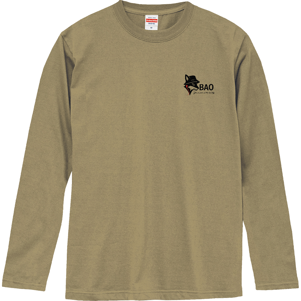 BAO　キツネロゴ②　長袖Tシャツ