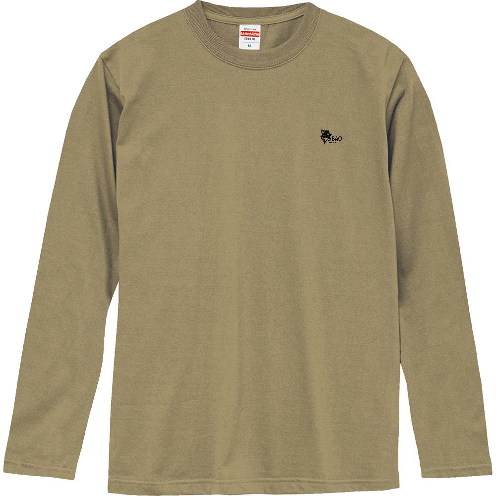 BAO　スモールキツネロゴ②　長袖Tシャツ