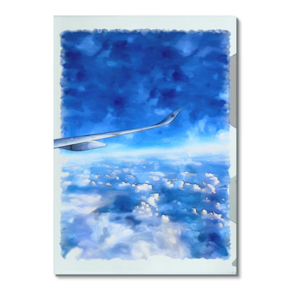 [A4クリアファイル] Blue sky with plane