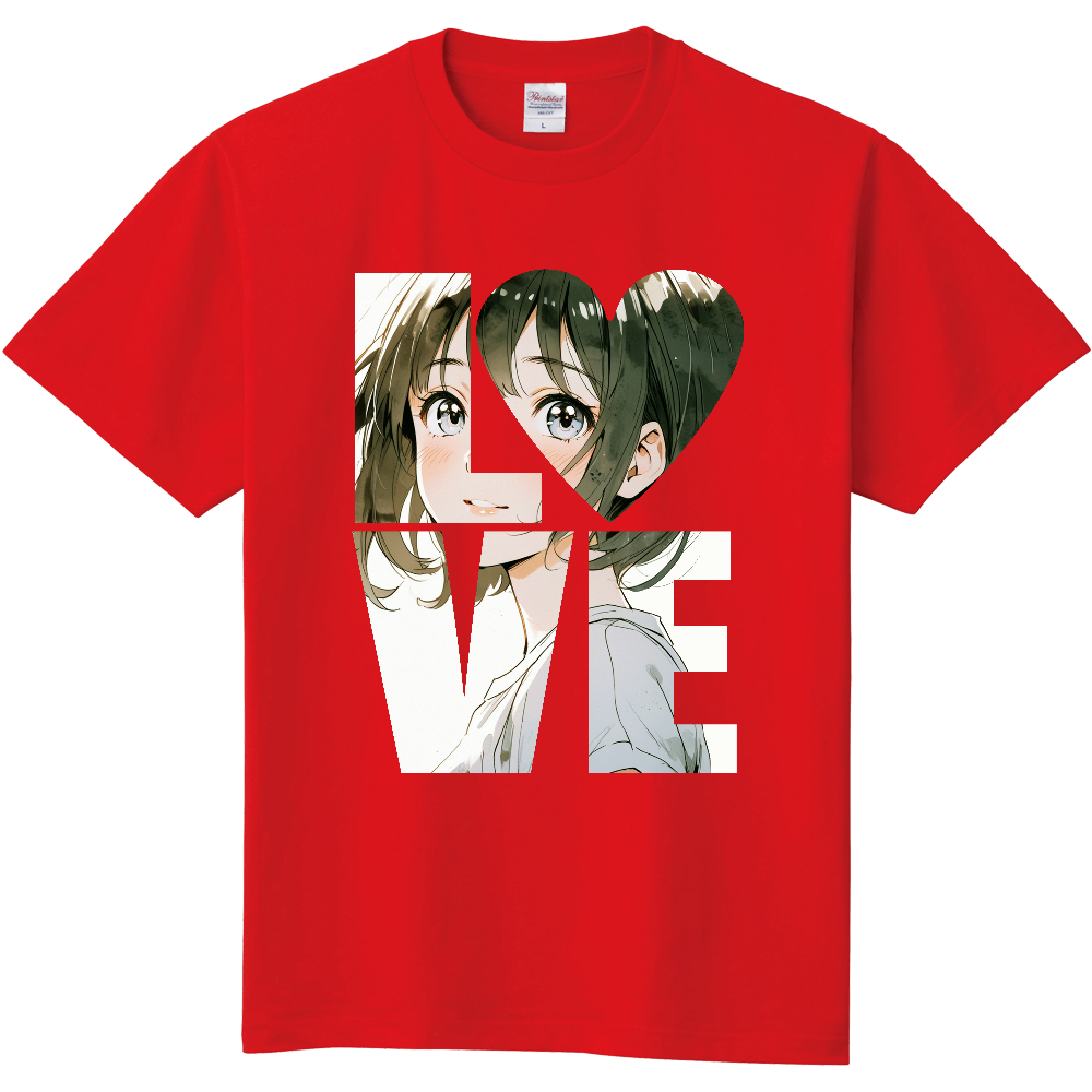 ラブ文字のTシャツ