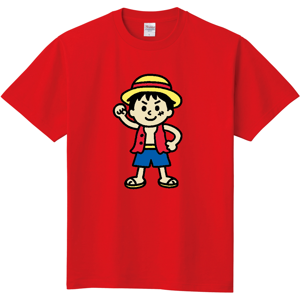 麦わら帽子の少年のTシャツ
