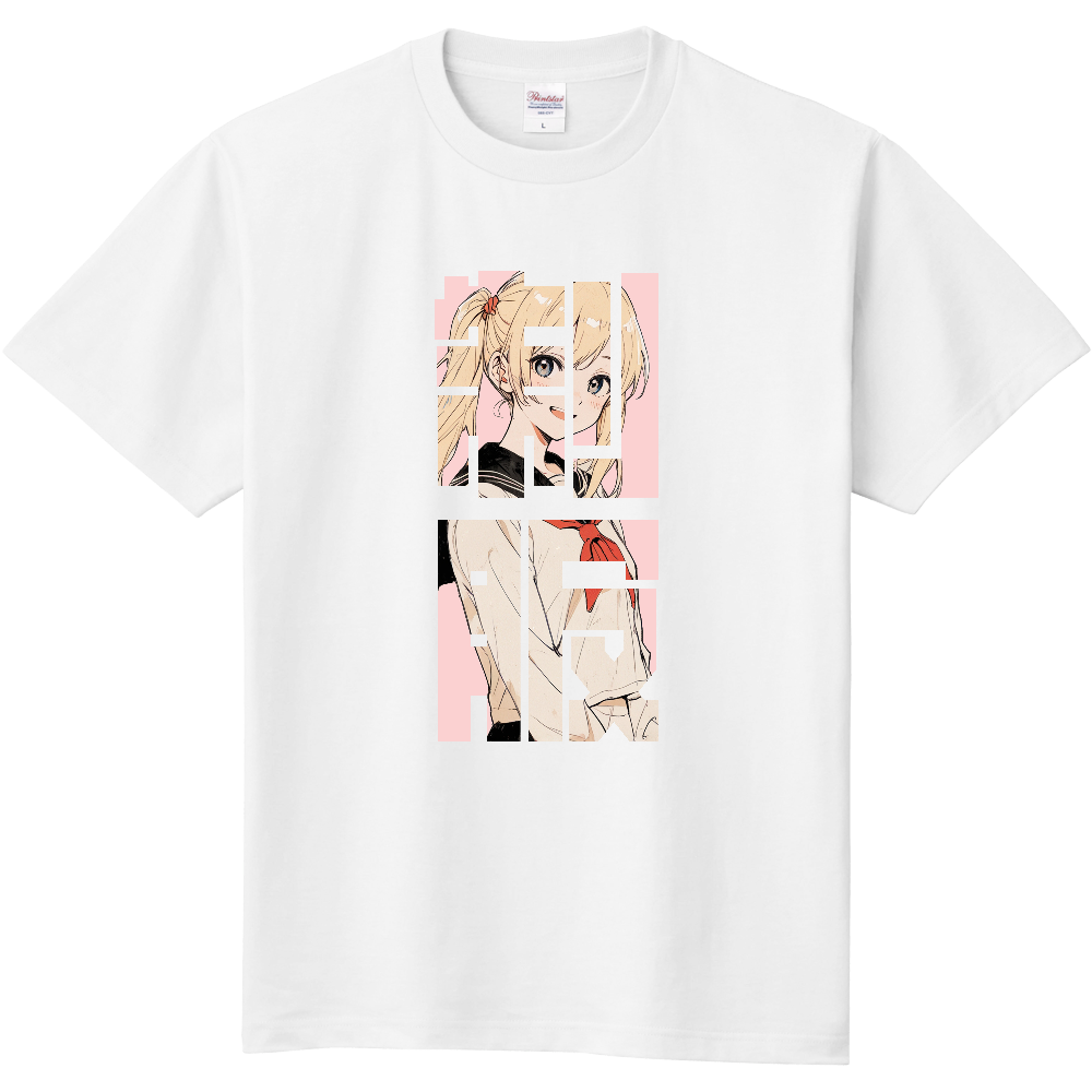 制服女子のTシャツ