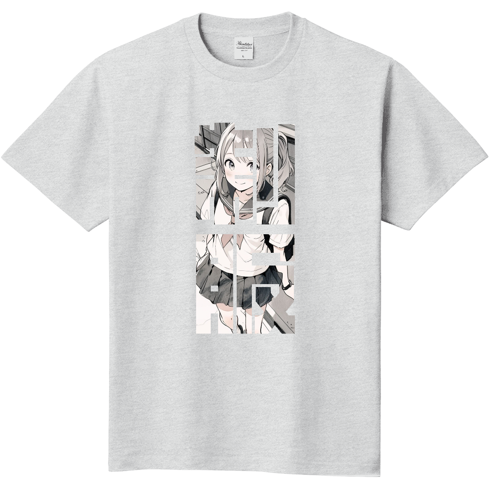 制服女子のTシャツ