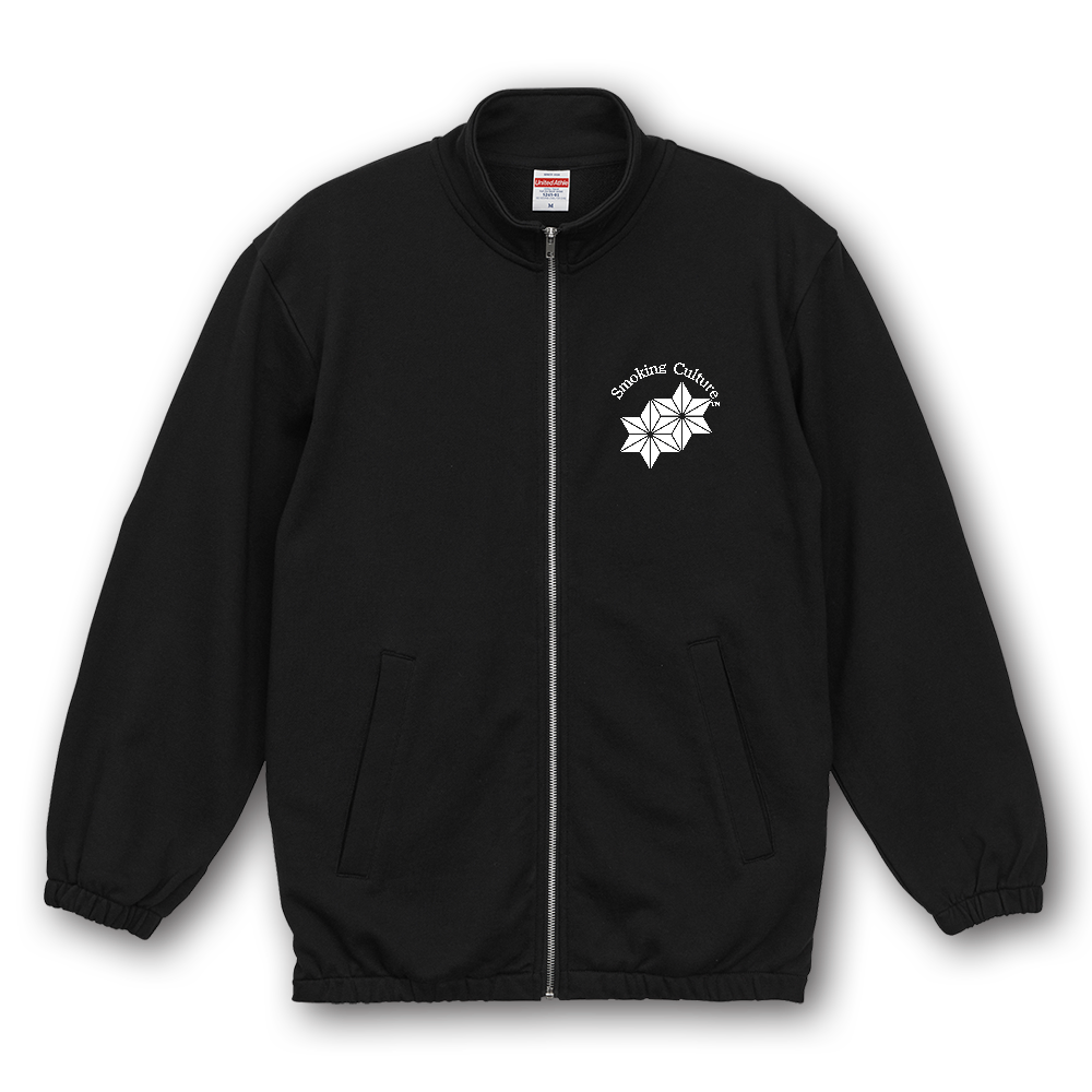 Smoking Culture ロゴ 家紋 火は消すな スウェットジャケット ブラック
