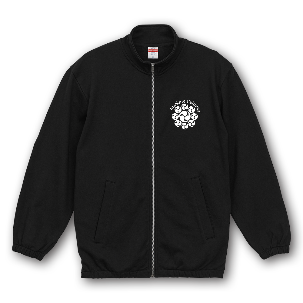 Smoking Culture ロゴ 家紋 火は消すな スウェットジャケット ブラック