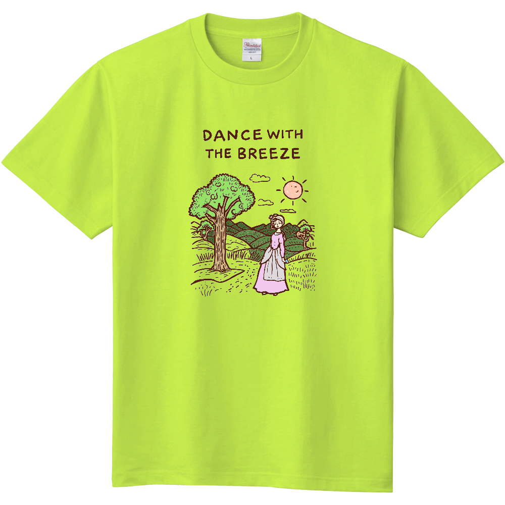 草原に立つ女性のＴシャツ