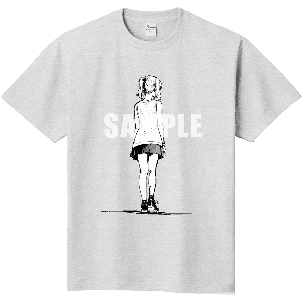 後ろ向きの女性のＴシャツ