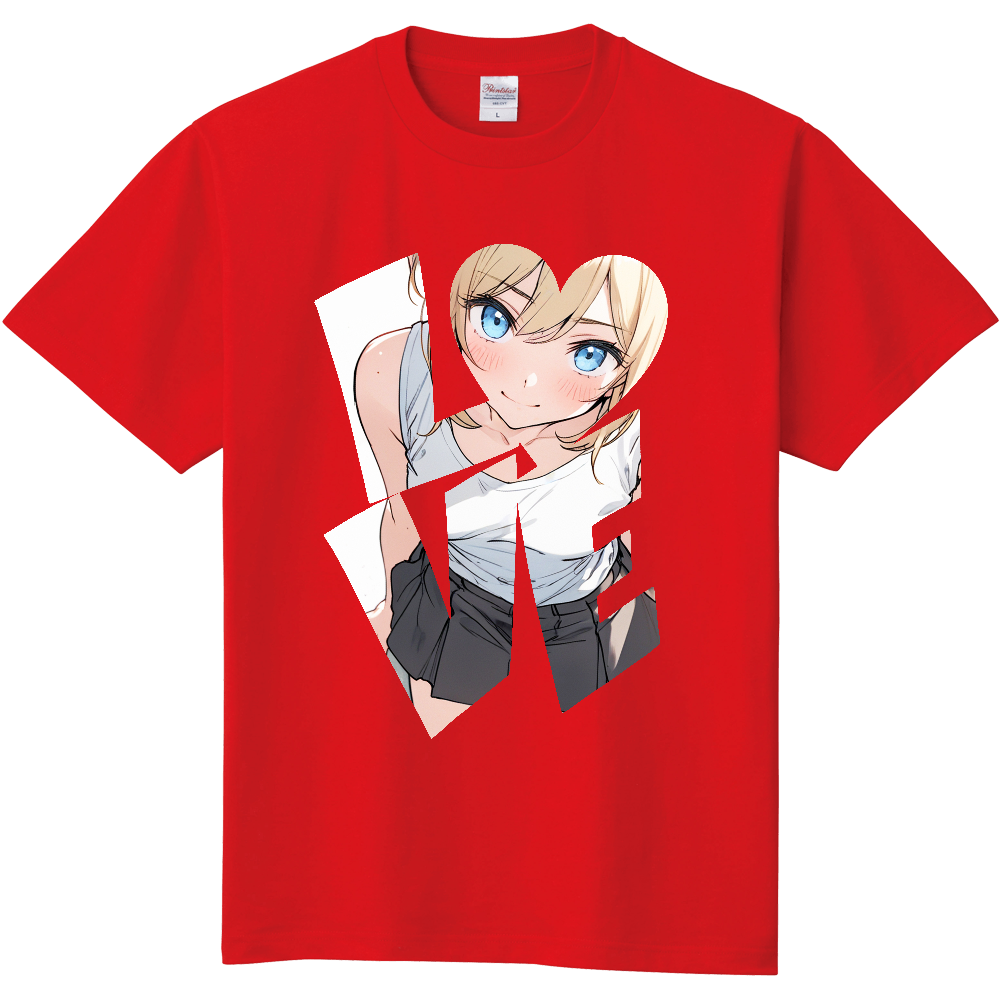 切り抜きＬＯＶＥのＴシャツ