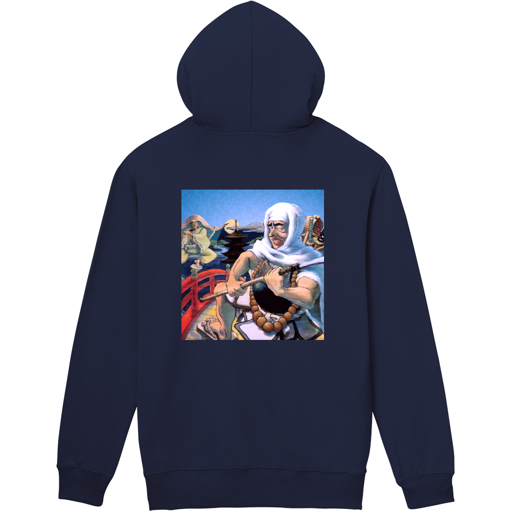 橋弁慶背中軽量ジップアップパーカー