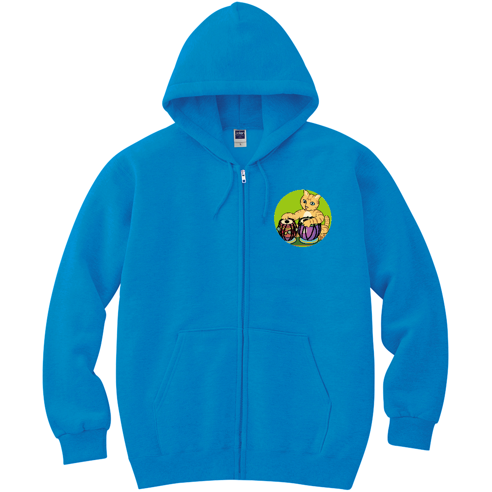 タブラ猫の軽量ジップアップパーカー