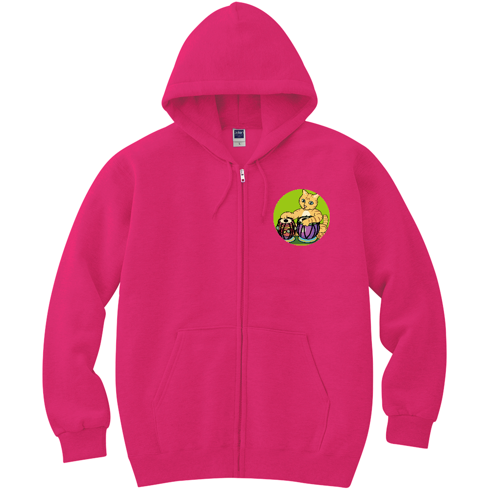 タブラ猫の軽量ジップアップパーカー