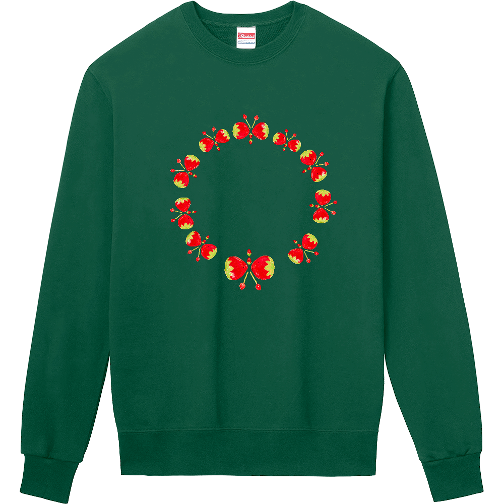 いちご蝶々リース　定番スウェット