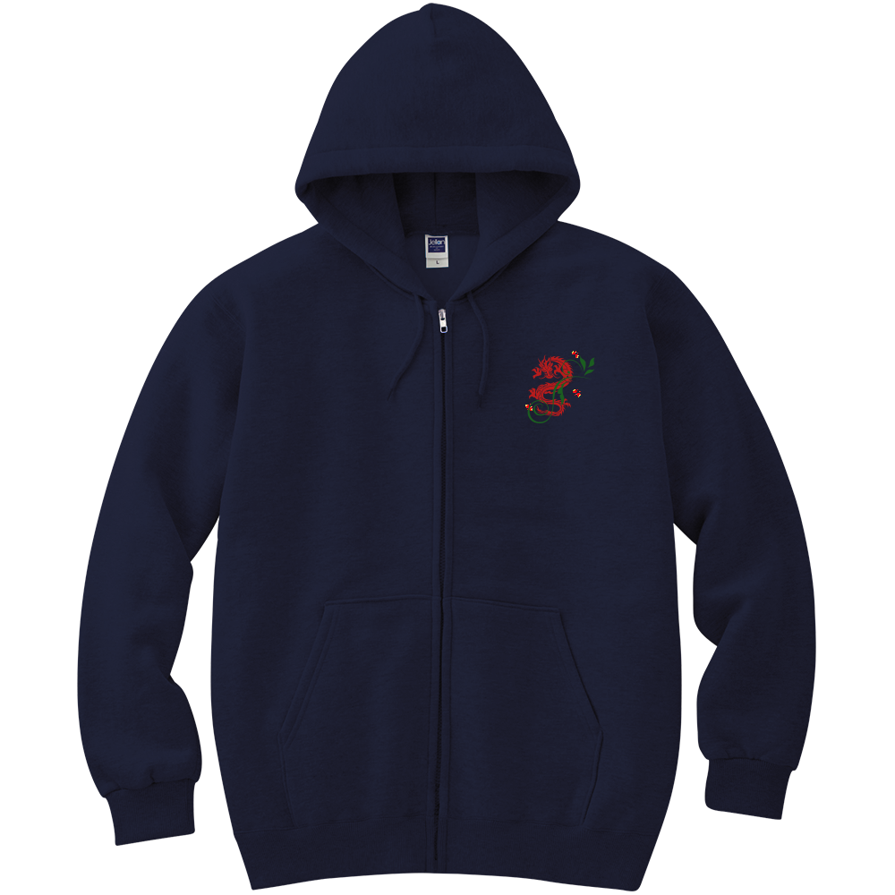 赤龍といちご蝶々　軽量ジップパーカー