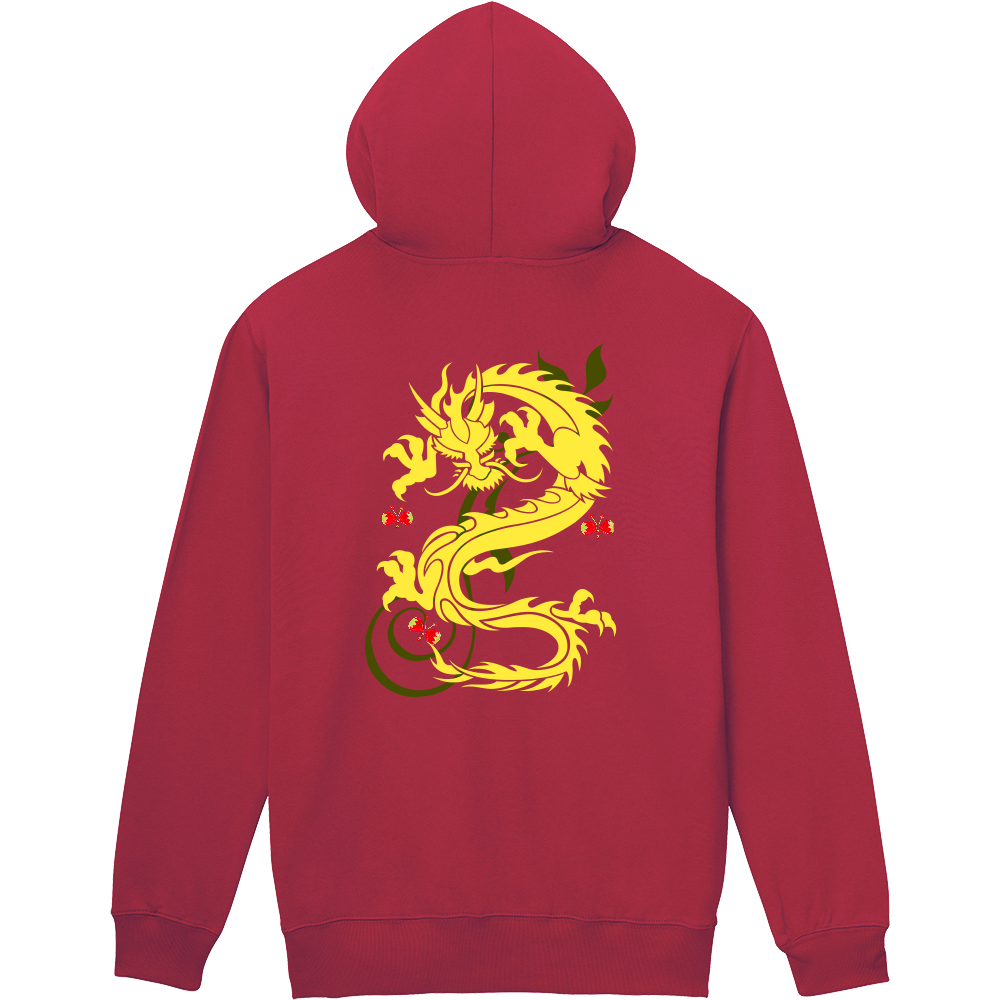 金龍といちご蝶々　バック　軽量ジップパーカー