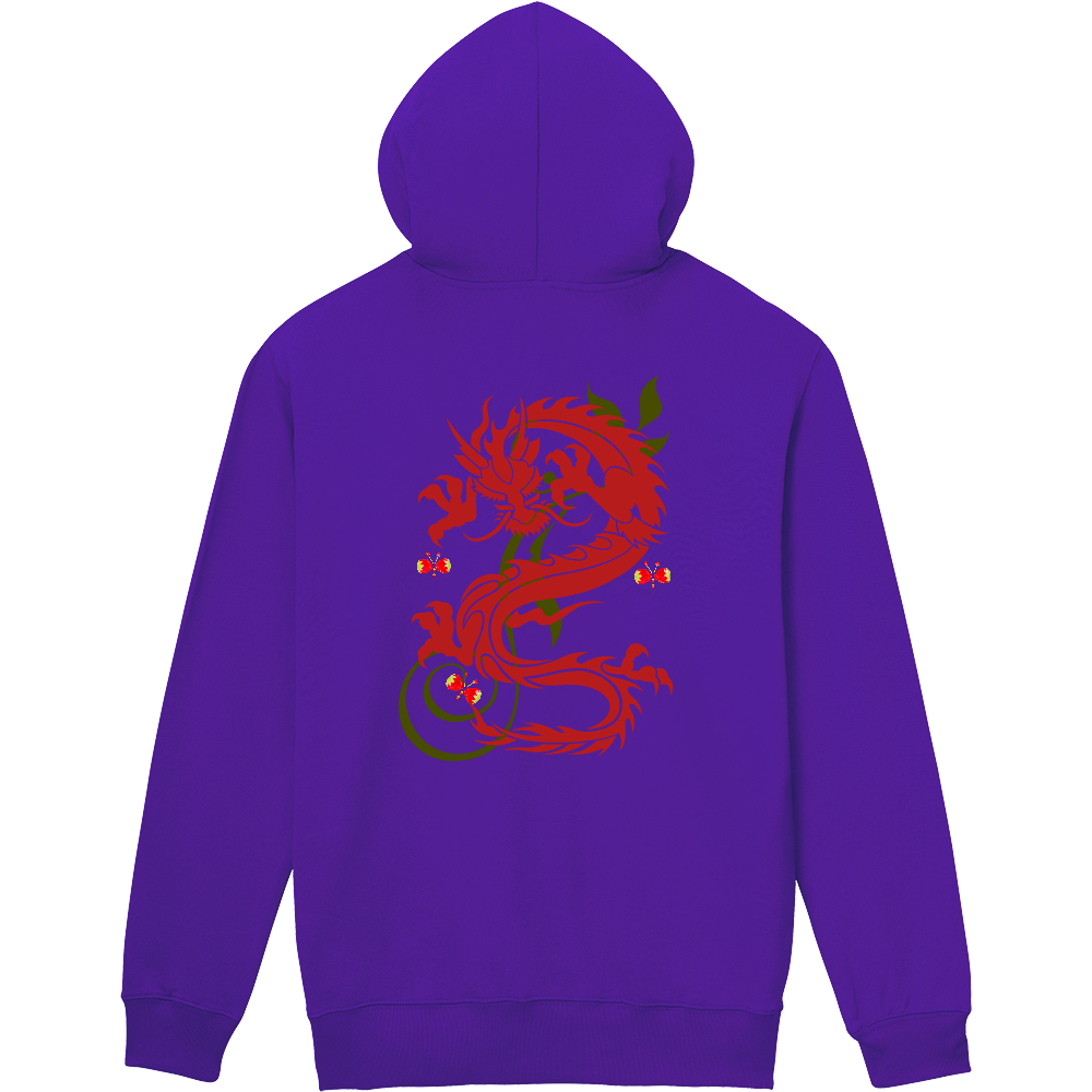 赤龍といちご蝶々　バック　軽量ジップパーカー