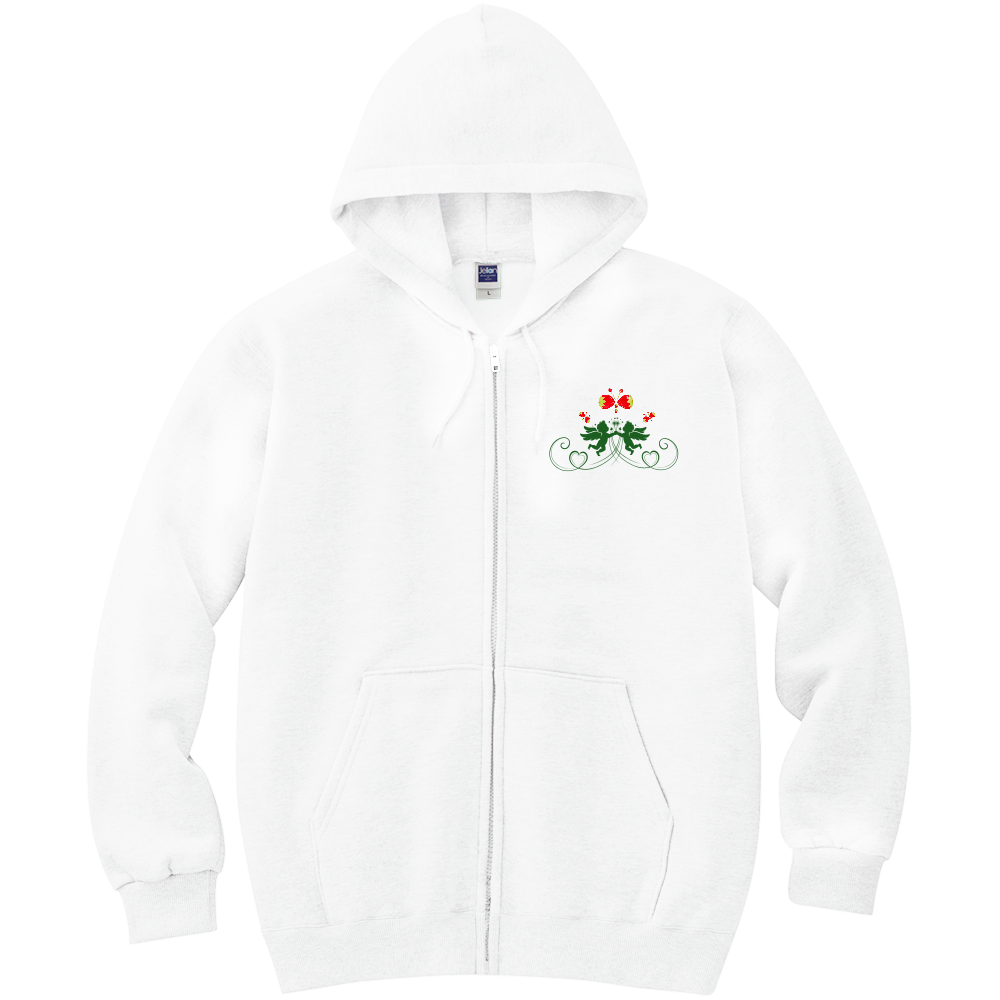 天使といちご蝶々　軽量ジップパーカー