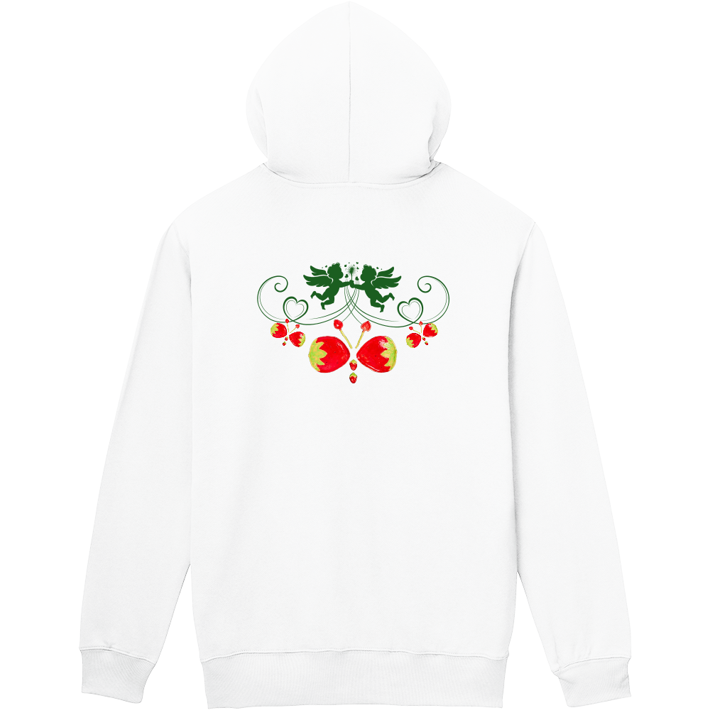 緑天使といちご蝶々　　軽量ジップアップパーカー