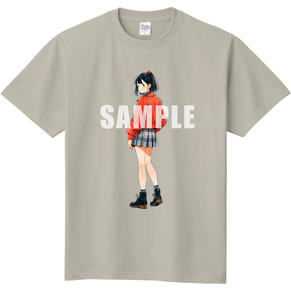 後ろ向きの女性のＴシャツ
