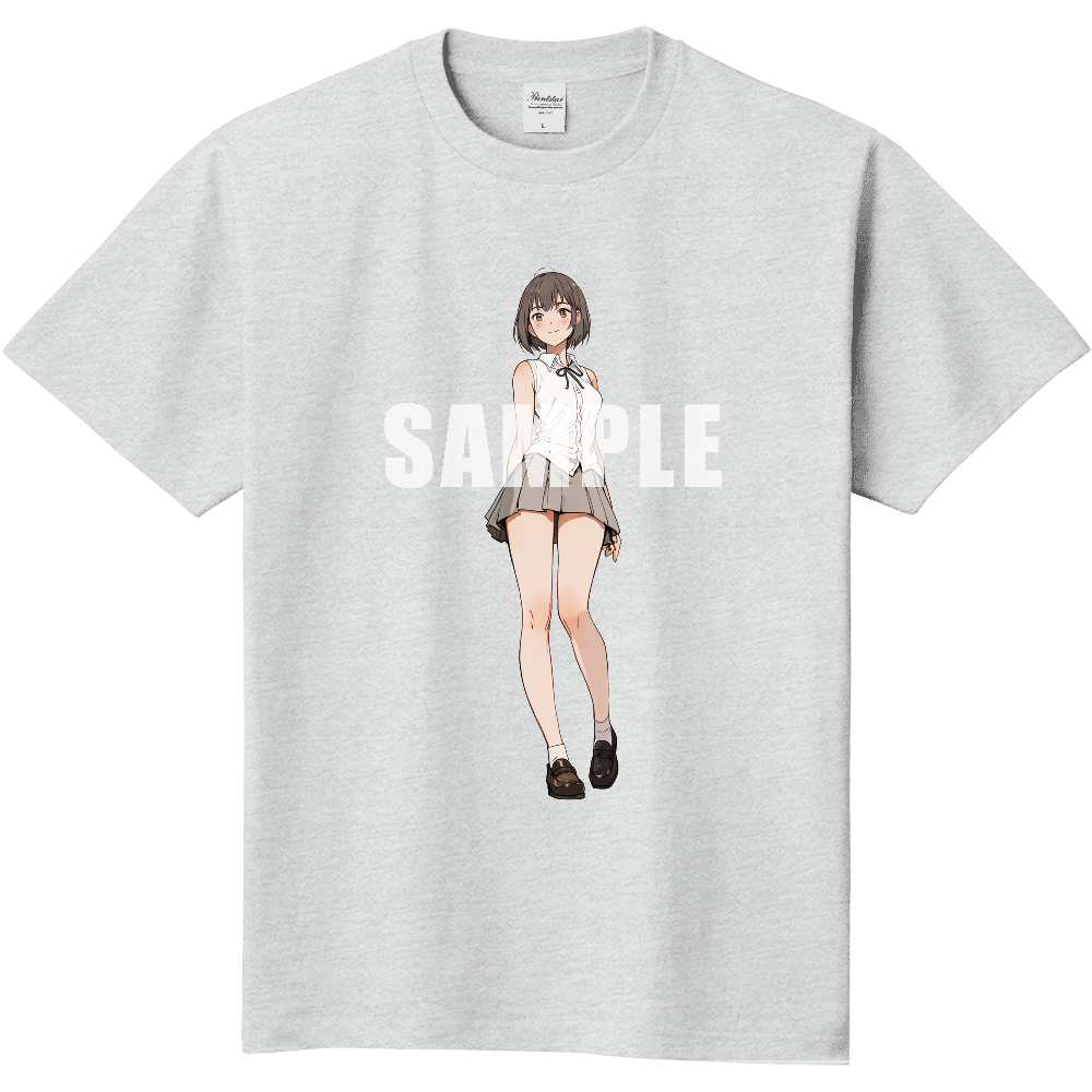 ミニスカートの女性のＴシャツ