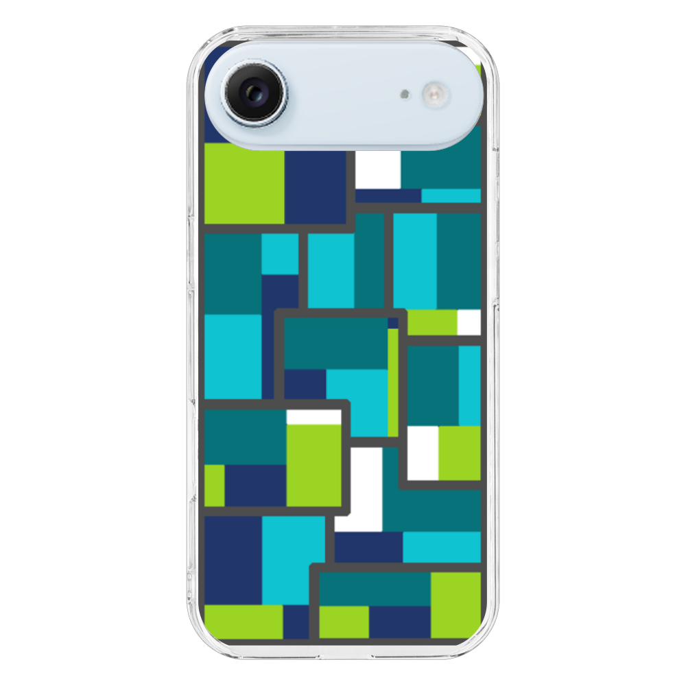 クールな色合いの幾何学模様のiPhoneケース(iPhone 17 Air)