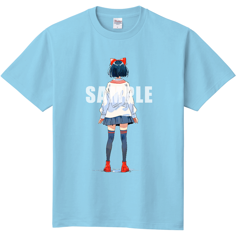 後ろ向きの女性のＴシャツ