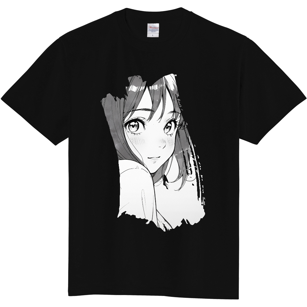 見つめる女性のＴシャツ