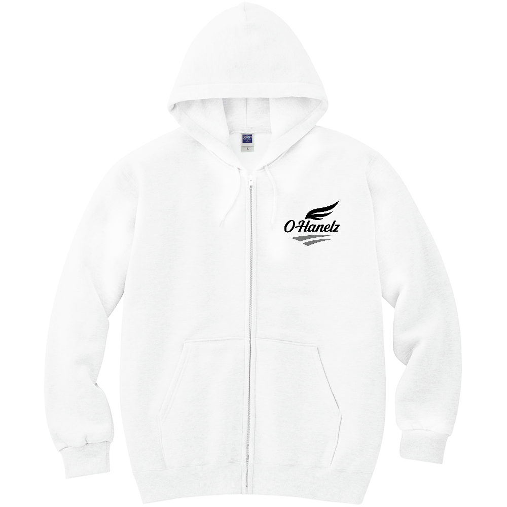 OHanelzシンボルロゴ軽量ジップアップパーカー④