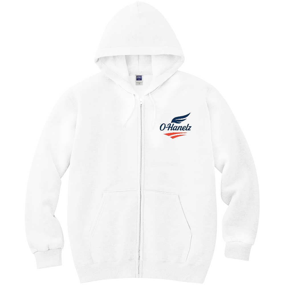OHanelzシンボルロゴ軽量ジップアップパーカー②