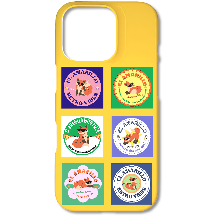 レトロサングラスキツネ/ iPhone16proスマホケース