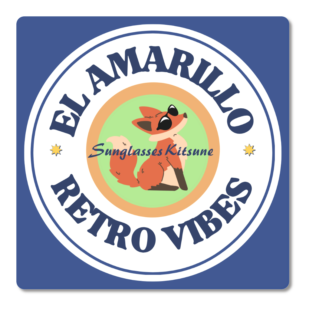 レトロサングラスキツネ/コースター