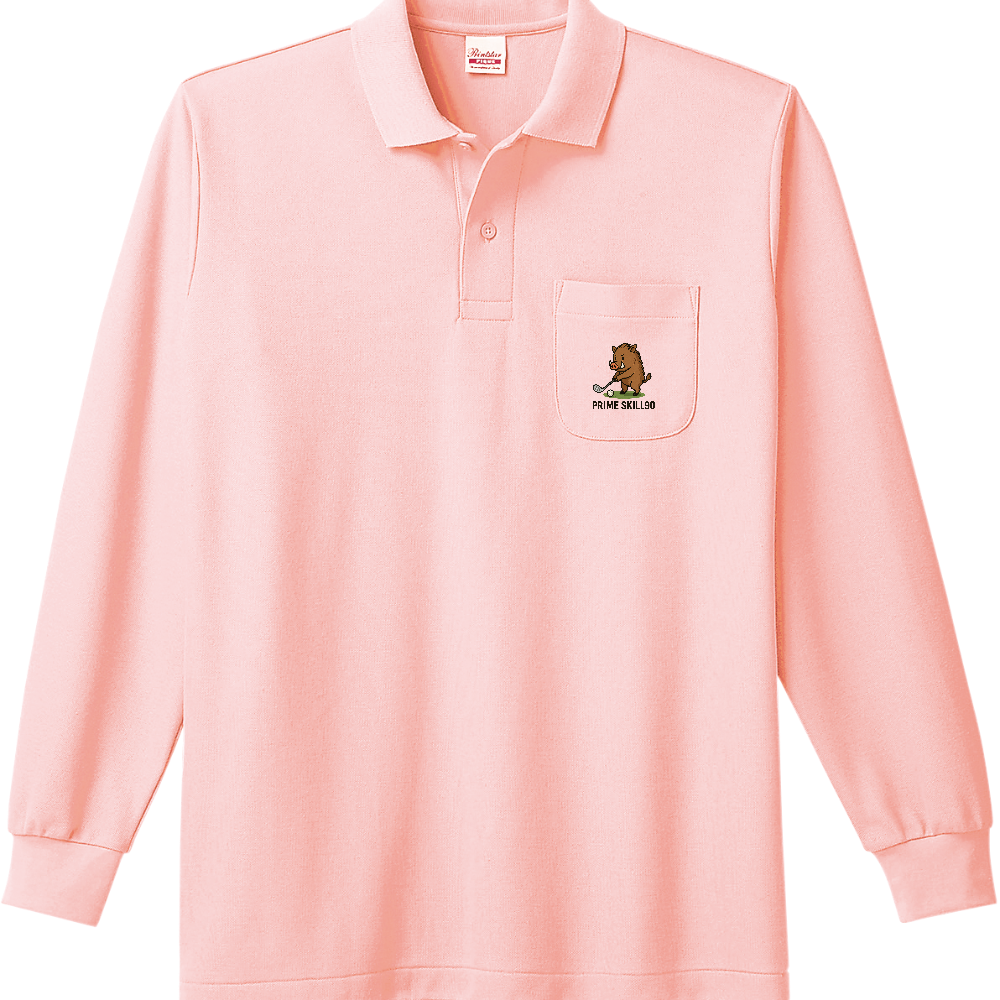 キャラクターデザイン長袖ポロシャツ