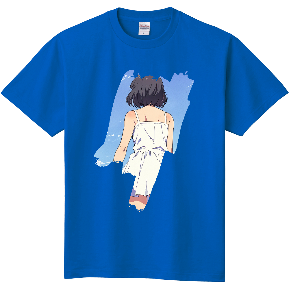 青空と女性のＴシャツ