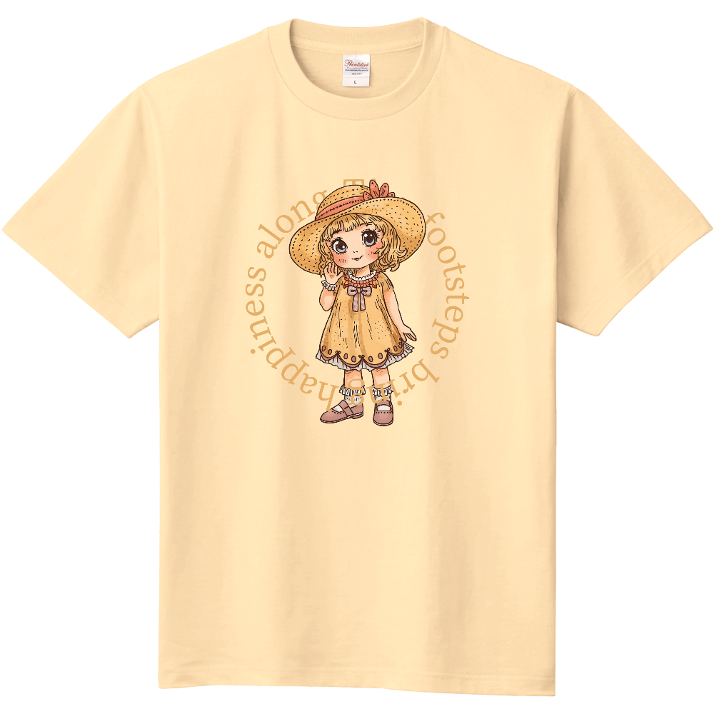 レトロ少女のTシャツ